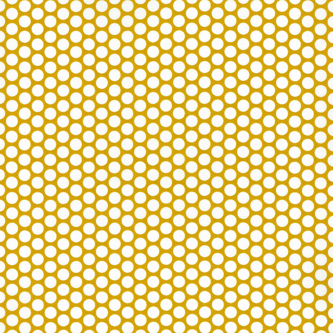 Westfalenstoffe Druckstoff Kopenhagen Punkte gelb weiß