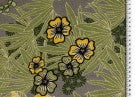 Strickjersey Blumen grün grau