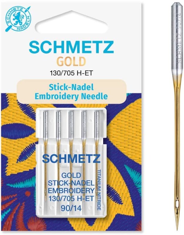 Schmetz Nähmaschinennadeln GOLD Sticken H-ET 75